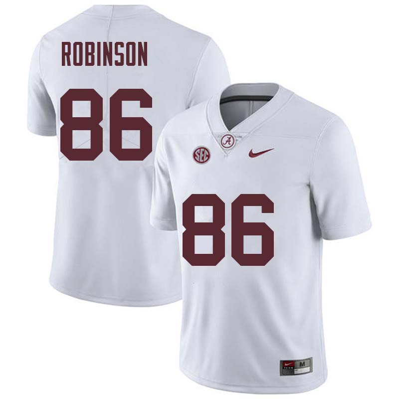 Alabama Crimson Tide Men's A'Shawn Robinson #86 White NCAA Nike Authentic Stitched College Football Jersey VI16C58PR